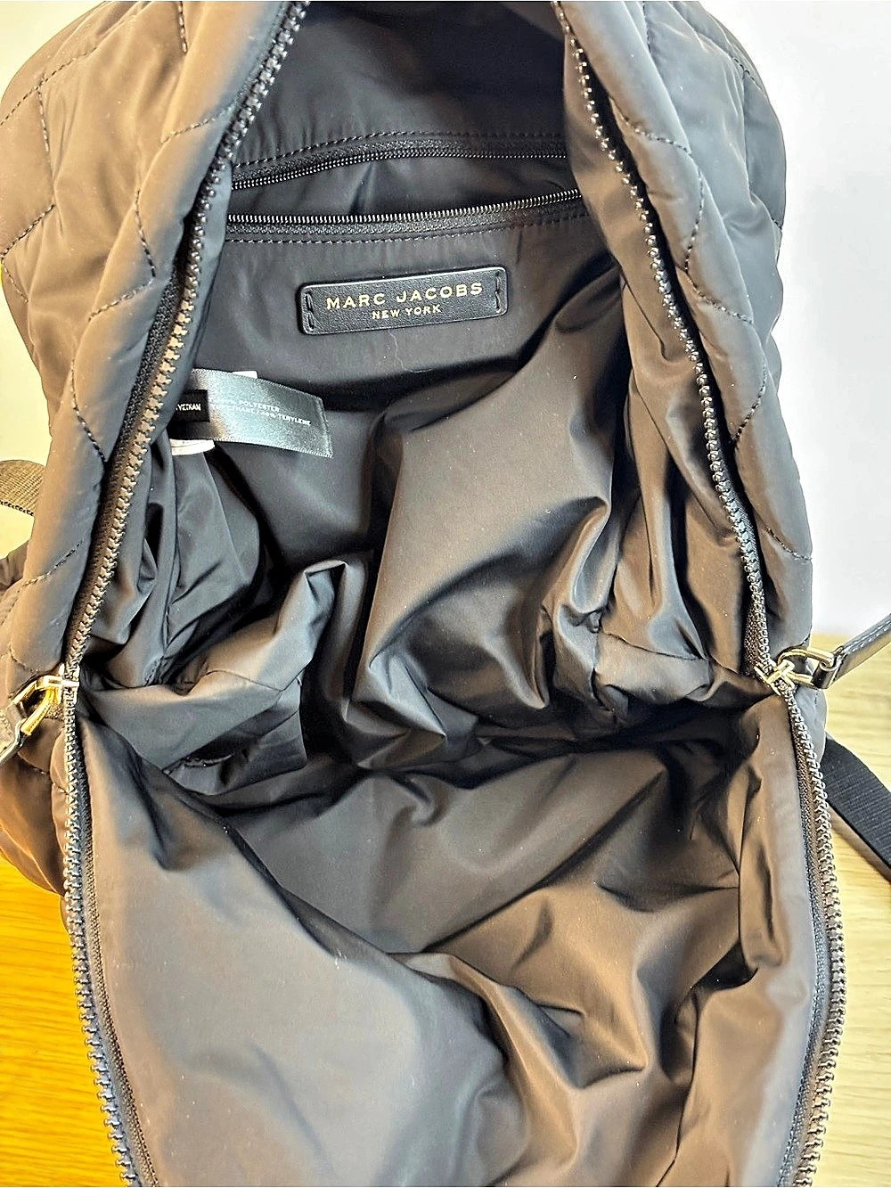 Marc Jacobs Quilted Black Nylon Backpack LIKE NEW! - Picture 2 of 11